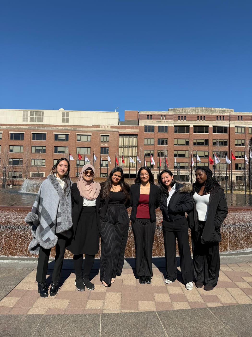 CSWN members dressed up for a company visit