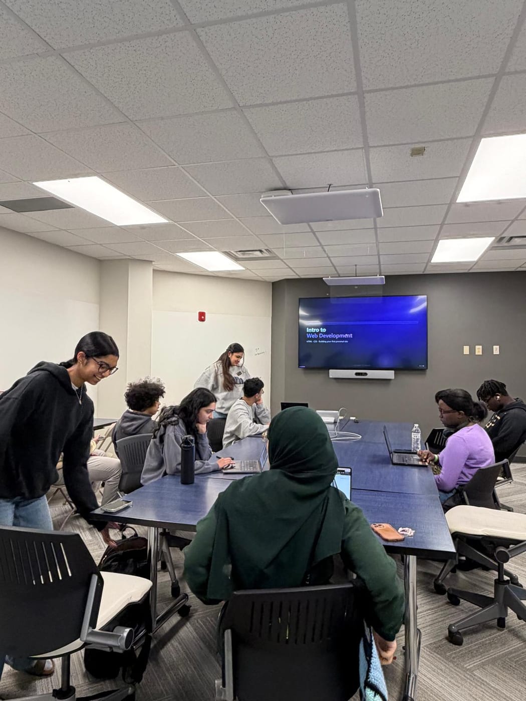 An Intro to Web Development workshop in progress